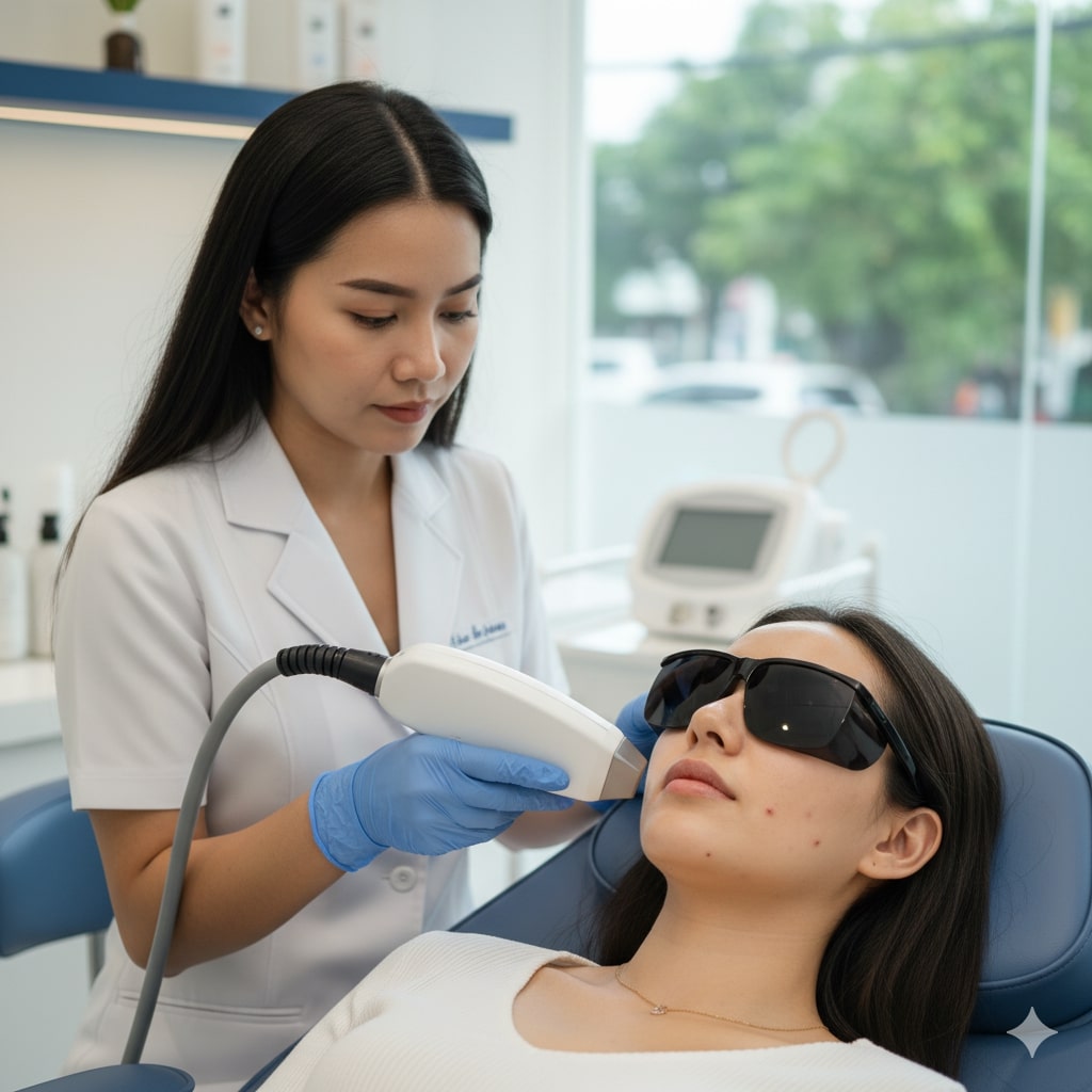 Laser Treatment Kelapa Gading untuk Wajah Lebih Cerah Bebas Bekas Jerawat dan Flek Hitam Secara Aman