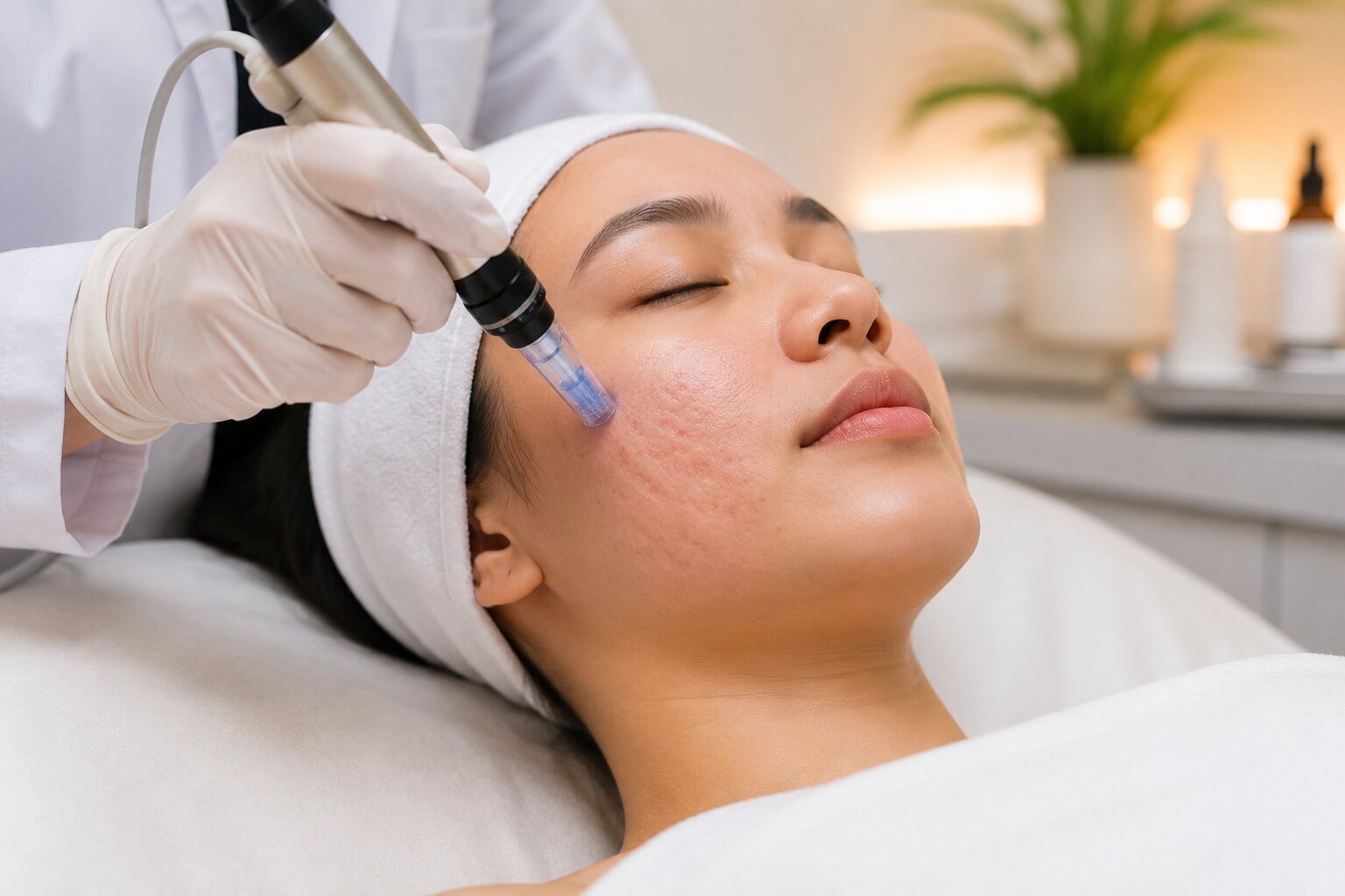 Microneedling untuk Membantu Memperbaiki Bekas Jerawat dan Tekstur Kulit